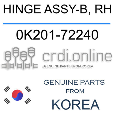 HINGE ASSY-B, RH 0K201-72240 0K20172240 0K201 72240