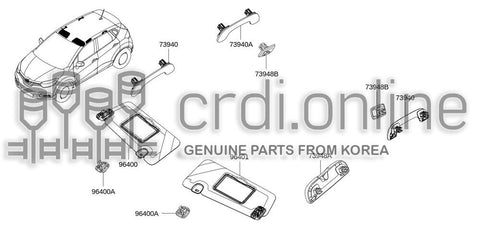 SUNVISOR ASSY-LH 96401-4404R 964014404R 96401 4404R