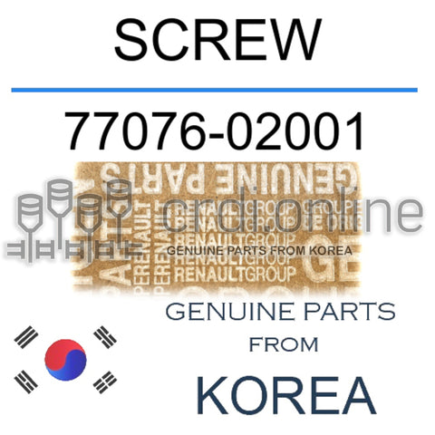 SCREW [ORIGINAL] 77076-02001 7707602001 77076 02001