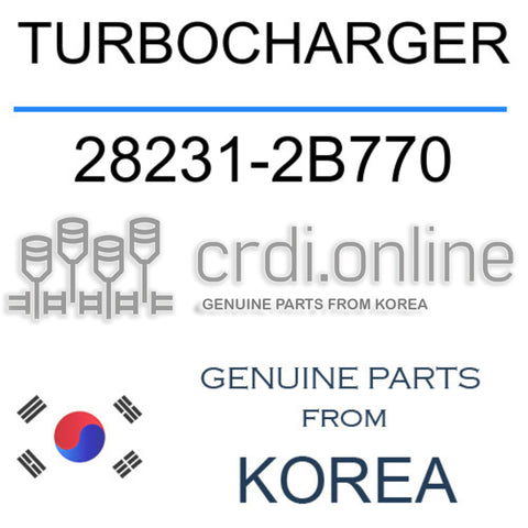 TURBOCHARGER [ORIGINAL] 28231-2B770 282312B770 28231 2B770