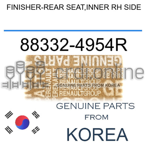 FINISHER-REAR SEAT,INNER RH SIDE [ORIGINAL] 88332-4954R 883324954R 88332 4954R