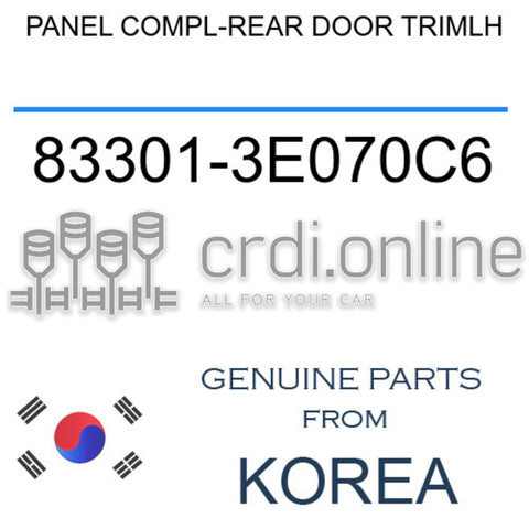 PANEL COMPL-REAR DOOR TRIMLH [ORIGINAL] 83301-3E070C6 833013E070C6 83301 3E070C6