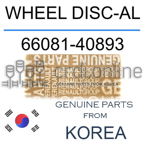WHEEL DISC-AL [ORIGINAL] 66081-40893 6608140893 66081 40893