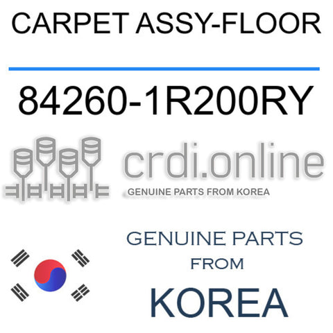 CARPET ASSY-FLOOR [ORIGINAL] 84260-1R200RY 842601R200RY 84260 1R200RY