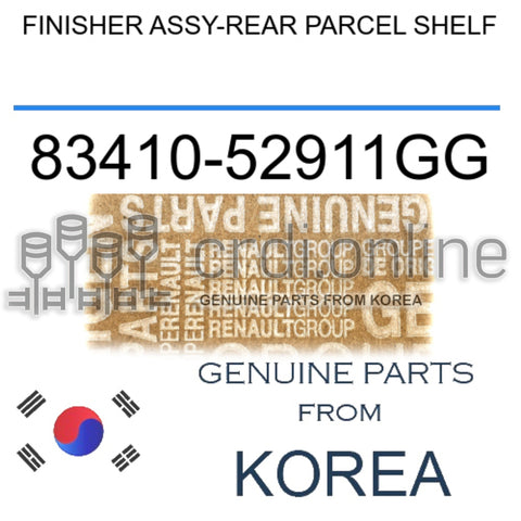 FINISHER ASSY-REAR PARCEL SHELF [ORIGINAL] 83410-52911GG 8341052911GG 83410 52911GG