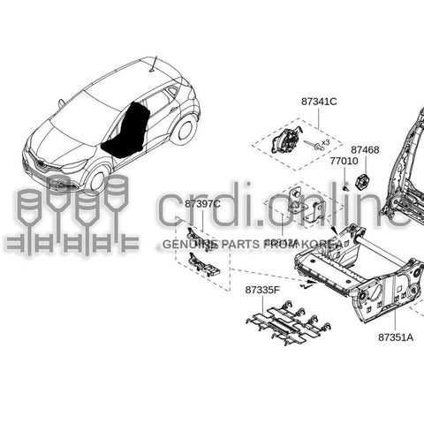 KNOB-RECLINING DEVICE LEVERLH 87618-4360R 876184360R 87618 4360R