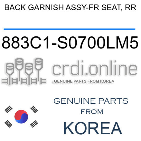 BACK GARNISH ASSY-FR SEAT, RR [ORIGINAL] 883C1-S0700LM5 883C1S0700LM5 883C1 S0700LM5