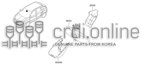 MIRROR ASSY-INSIDE 96321-JY01B 96321JY01B 96321 JY01B