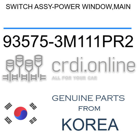 SWITCH ASSY-POWER WINDOW,MAIN 93575-3M111PR2 935753M111PR2 93575 3M111PR2