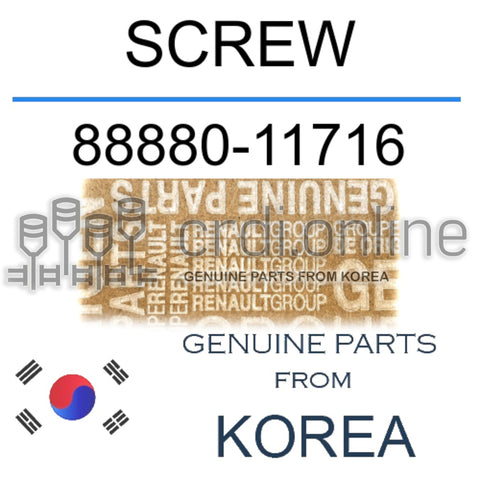 SCREW [ORIGINAL] 88880-11716 8888011716 88880 11716