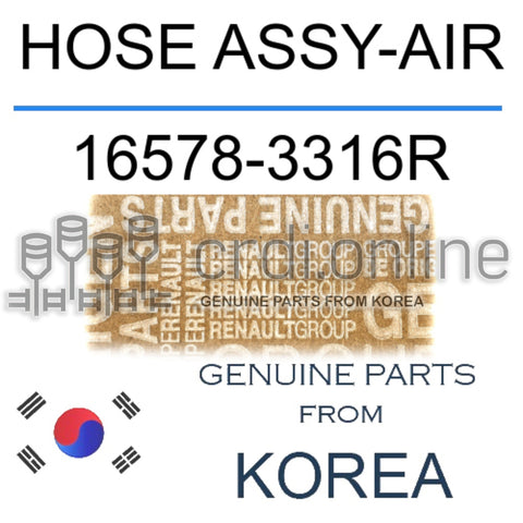 HOSE ASSY-AIR [ORIGINAL] 16578-3316R 165783316R 16578 3316R