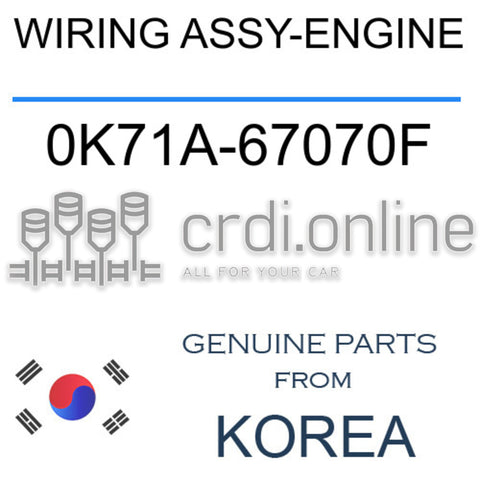 WIRING ASSY-ENGINE [ORIGINAL] 0K71A-67070F 0K71A67070F 0K71A 67070F