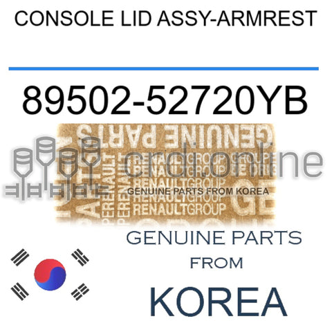 CONSOLE LID ASSY-ARMREST [ORIGINAL] 89502-52720YB 8950252720YB 89502 52720YB