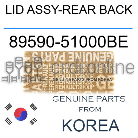 LID ASSY-REAR BACK [ORIGINAL] 89590-51000BE 8959051000BE 89590 51000BE