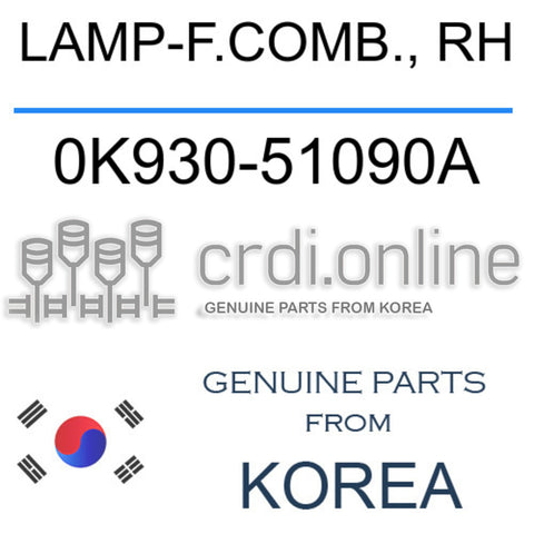 LAMP-F.COMB., RH 0K930-51090A 0K93051090A 0K930 51090A