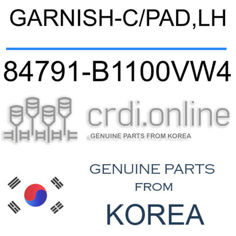 GARNISH-C/PAD,LH [ORIGINAL] 84791-B1100VW4 84791B1100VW4 84791 B1100VW4