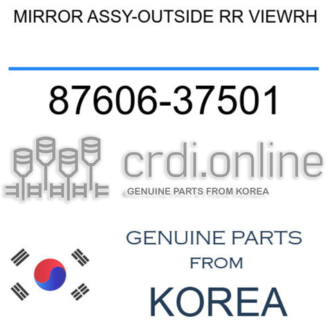 MIRROR ASSY-OUTSIDE RR VIEWRH [ORIGINAL] 87606-37501 8760637501 87606 37501
