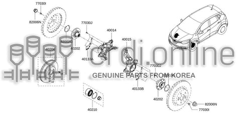 KNUCKLE-STEERINGRH 40014-6736R 400146736R 40014 6736R