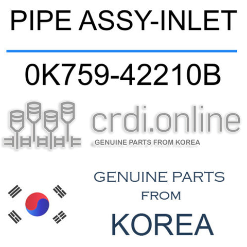 PIPE ASSY-INLET 0K759-42210B 0K75942210B 0K759 42210B