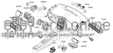 INHIBITOR-FR PASS AIR BAG 68199-5290R 681995290R 68199 5290R