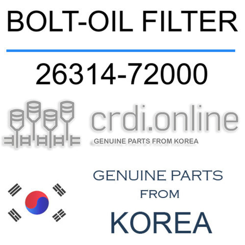 BOLT-OIL FILTER 26314-72000 2631472000 26314 72000