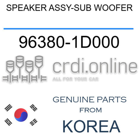 SPEAKER ASSY-SUB WOOFER 96380-1D000 963801D000 96380 1D000