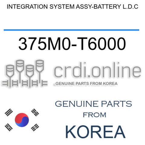 INTEGRATION SYSTEM ASSY-BATTERY L.D.C [ORIGINAL] 375M0-T6000 375M0T6000 375M0 T6000