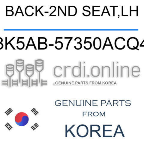 BACK-2ND SEAT,LH [ORIGINAL] 3K5AB-57350ACQ4 3K5AB57350ACQ4 3K5AB 57350ACQ4