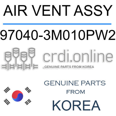 AIR VENT ASSY 97040-3M010PW2 970403M010PW2 97040 3M010PW2