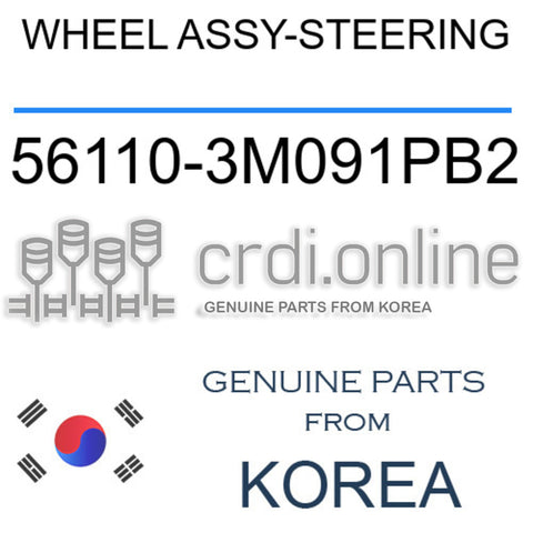 WHEEL ASSY-STEERING [ORIGINAL] 56110-3M091PB2 561103M091PB2 56110 3M091PB2