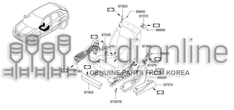 COVER-FRONT SEAT CUSHIONFRONT 87303-JY40A 87303JY40A 87303 JY40A