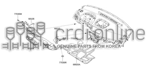 INSULATOR-INSTRUMENT PANELDRIVER 68920-0036R 689200036R 68920 0036R