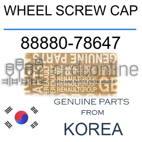WHEEL SCREW CAP [ORIGINAL] 88880-78647 8888078647 88880 78647