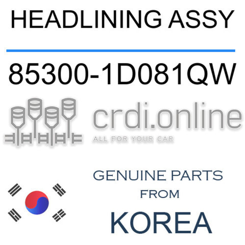 HEADLINING ASSY [ORIGINAL] 85300-1D081QW 853001D081QW 85300 1D081QW