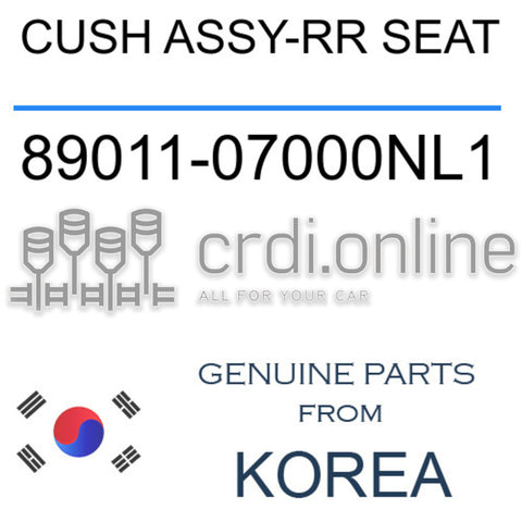 CUSH ASSY-RR SEAT [ORIGINAL] 89011-07000NL1 8901107000NL1 89011 07000NL1
