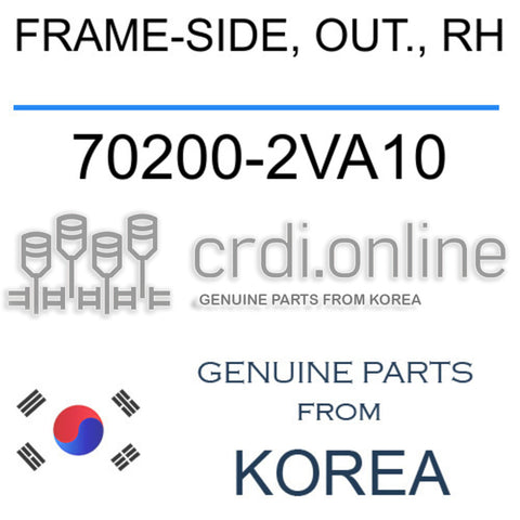 FRAME-SIDE, OUT., RH [ORIGINAL] 70200-2VA10 702002VA10 70200 2VA10