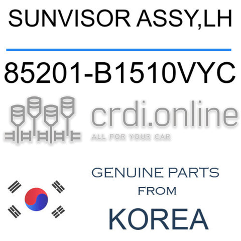 SUNVISOR ASSY,LH [ORIGINAL] 85201-B1510VYC 85201B1510VYC 85201 B1510VYC