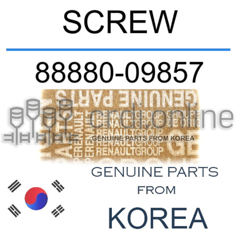 SCREW [ORIGINAL] 88880-09857 8888009857 88880 09857