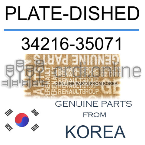 PLATE-DISHED [ORIGINAL] 34216-35071 3421635071 34216 35071