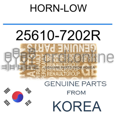 HORN-LOW [ORIGINAL] 25610-7202R 256107202R 25610 7202R