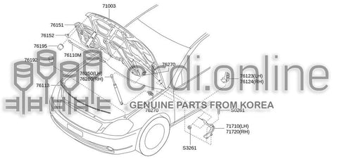 INSULATOR-HOOD 76131-52710 7613152710 76131 52710