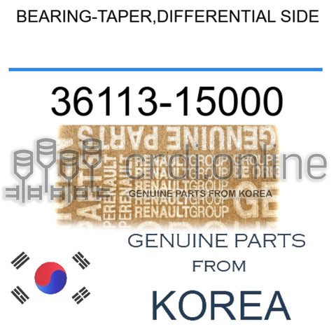 BEARING-TAPER,DIFFERENTIAL SIDE [ORIGINAL] 36113-15000 3611315000 36113 15000