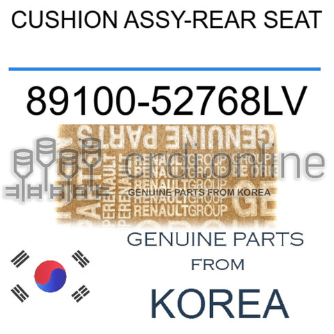 CUSHION ASSY-REAR SEAT [ORIGINAL] 89100-52768LV 8910052768LV 89100 52768LV