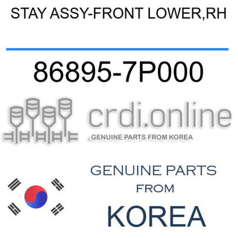 STAY ASSY-FRONT LOWER,RH 86895-7P000 868957P000 86895 7P000