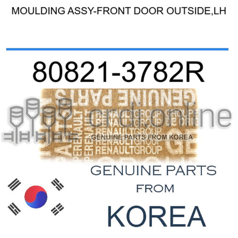 MOULDING ASSY-FRONT DOOR OUTSIDE,LH [ORIGINAL] 80821-3782R 808213782R 80821 3782R