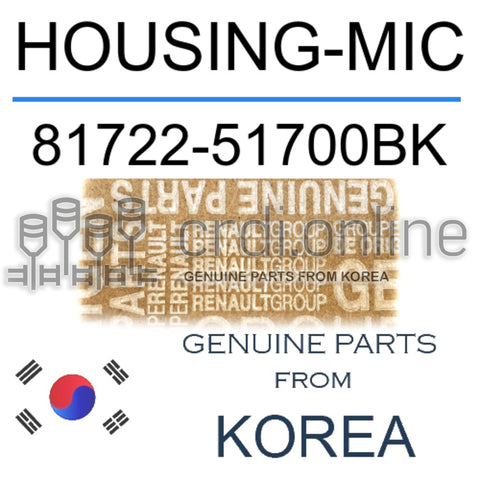 HOUSING-MIC [ORIGINAL] 81722-51700BK 8172251700BK 81722 51700BK
