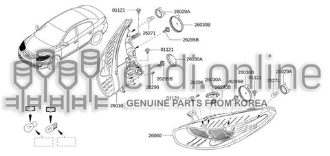 CAP-LOW BEAM 26030-2913R 260302913R 26030 2913R