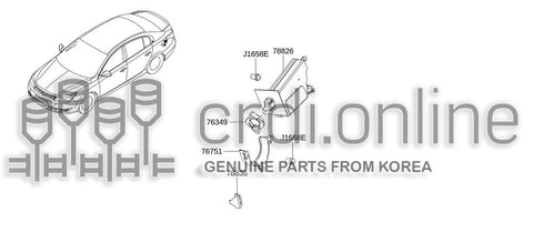 LOCK-FUEL FILL FLAP 78826-6677R 788266677R 78826 6677R