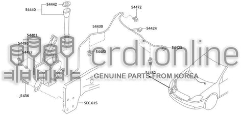 NOZZLE ASSY-WINDSHIELD WASHERRH 54452-52000 5445252000 54452 52000