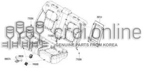 COVER-ISOFIXCENTER 883E2-7698R 883E27698R 883E2 7698R